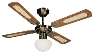 Stropní ventilátor s vestavěným světlem Bali H., vrtule 107cm, 3 rychlosti, E27, 60W, letní a zimní režim, ovládání řetízkem, Farelek